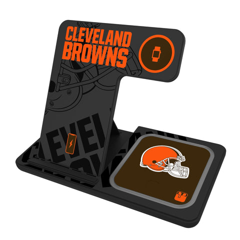 Cleveland Browns Monocolor Tilt 3 in 1 Charging Station