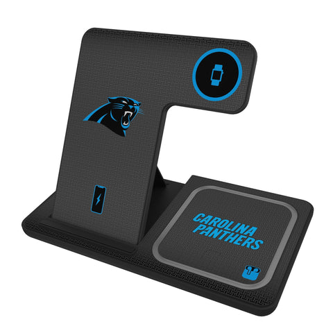 Carolina Panthers Linen 3 in 1 Charging Station