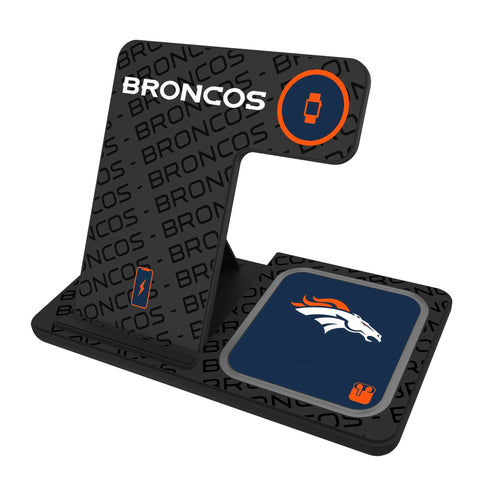 Denver Broncos Monocolor Tilt 3 in 1 Charging Station