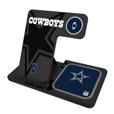 Dallas Cowboys Monocolor Tilt 3 in 1 Charging Station