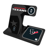 Houston Texans Monocolor Tilt 3 in 1 Charging Station