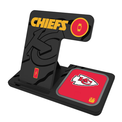 Kansas City Chiefs Monocolor Tilt 3 in 1 Charging Station