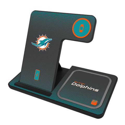 Miami Dolphins Linen 3 in 1 Charging Station