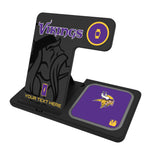 Minnesota Vikings Personalized Tilt 3 in 1 Charging Station