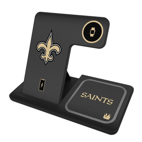 New Orleans Saints Linen 3 in 1 Charging Station