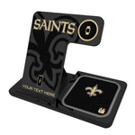 New Orleans Saints Personalized Tilt 3 in 1 Charging Station