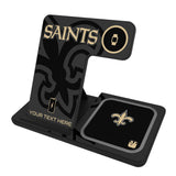 New Orleans Saints Personalized Tilt 3 in 1 Charging Station