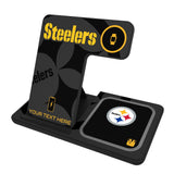 Pittsburgh Steelers Personalized Tilt 3 in 1 Charging Station