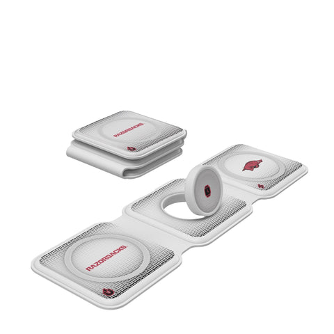 Arkansas Razorbacks Linen Foldable 3 in 1 Charger-0