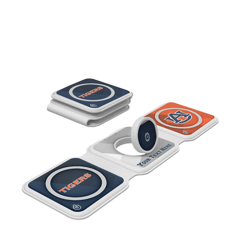 University of Auburn Tigers Personalized Color Block Foldable 3 in 1 Charger