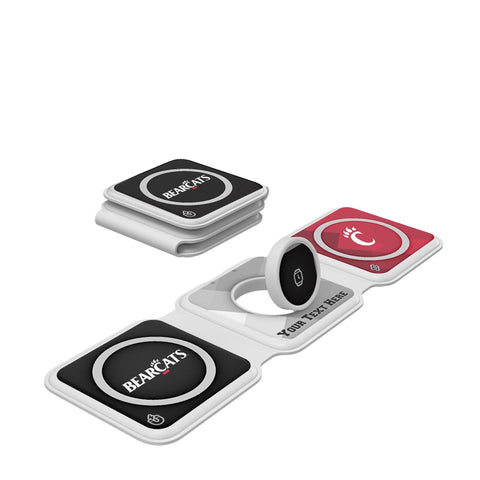 University of Cincinnati Bearcats Personalized Color Block Foldable 3 in 1 Charger