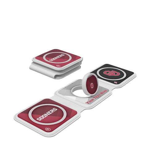 University of Oklahoma Sooners Personalized Color Block Foldable 3 in 1 Charger