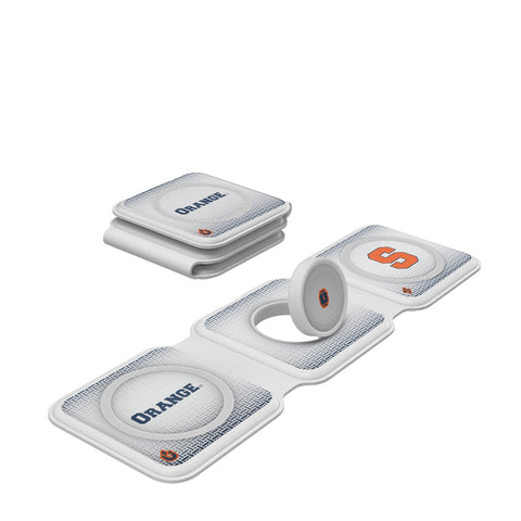 Syracuse Orange Linen Foldable 3 in 1 Charger-0