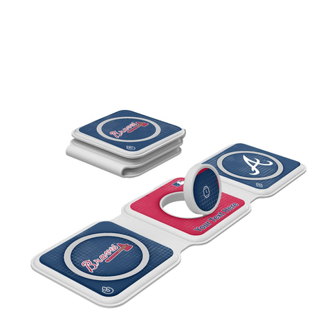 Atlanta Braves Personalized Hatch Foldable 3 in 1 Charger
