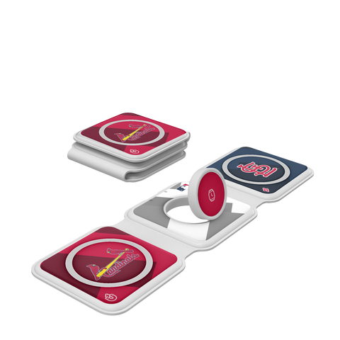 St Louis Cardinals Color Block Foldable 3 in 1 Charger-0