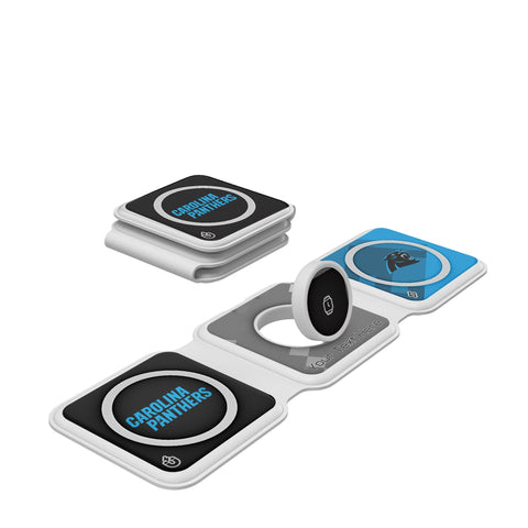 Carolina Panthers Personalized Color Block Foldable 3 in 1 Charger