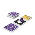 Minnesota Vikings Color Block Foldable 3 in 1 Charger-0