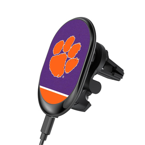 Clemson Tigers Endzone Solid Wireless Car Charger-0