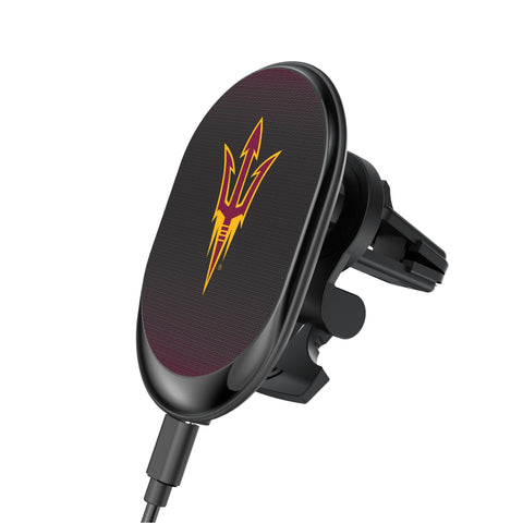 Arizona State University Sun Devils Linen Wireless Mag Car Charger-0