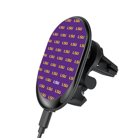 Louisiana State University Tigers Fashion Pattern Wireless Mag Car Charger