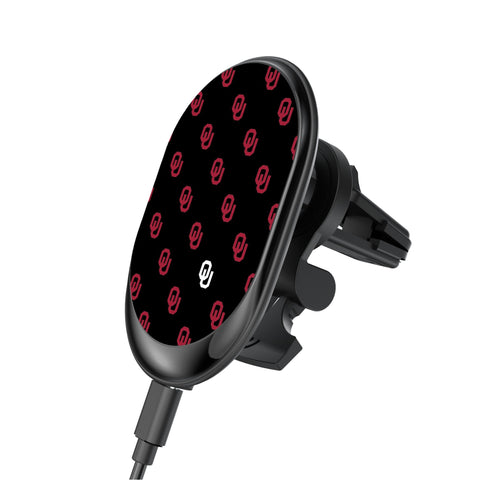 University of Oklahoma Sooners Fashion Pattern Wireless Mag Car Charger
