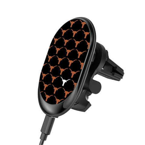 University of Texas Longhorns Fashion Pattern Wireless Mag Car Charger-0