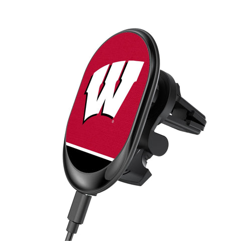 Wisconsin Badgers Endzone Solid Wireless Car Charger-0