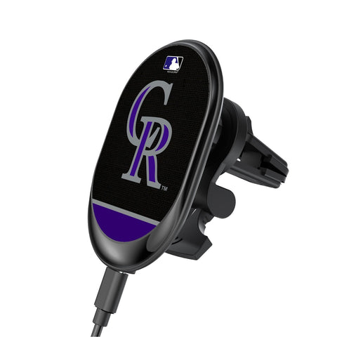 Colorado Rockies Solid Wordmark Wireless Car Charger-0