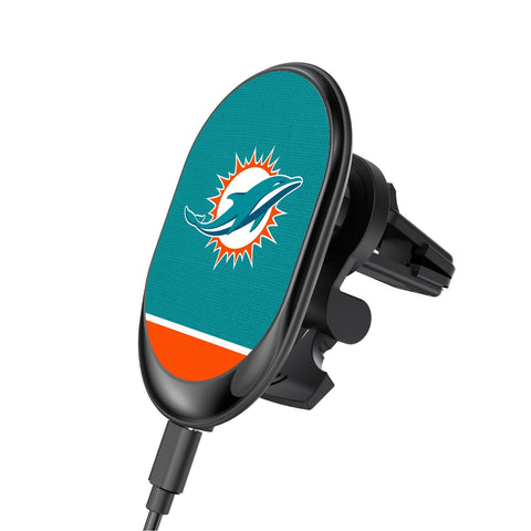 Miami Dolphins Solid Wordmark Wireless Car Charger-0