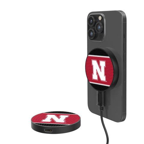 Nebraska Huskers N Mesh 15-Watt Wireless Magnetic Charger-0