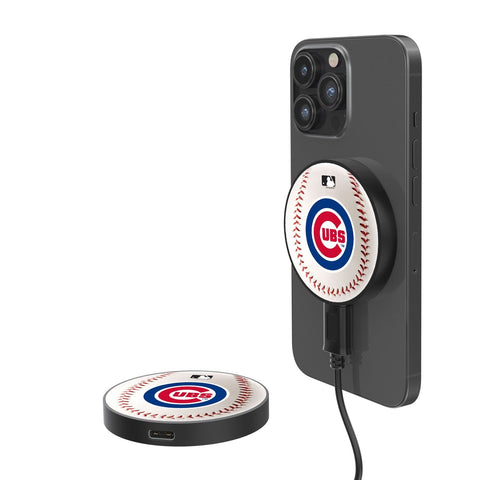 Chicago Cubs Baseball 15-Watt Wireless Magnetic Charger-0