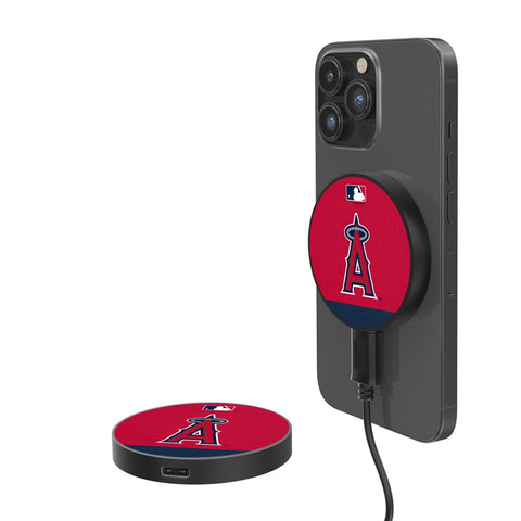 Los Angeles Angels Stripe 15-Watt Wireless Magnetic Charger-0