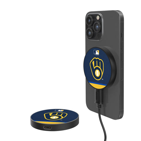 Milwaukee Brewers Stripe 15-Watt Wireless Magnetic Charger-0