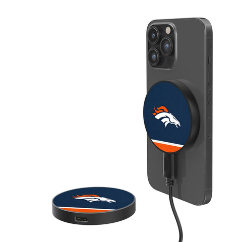 Denver Broncos Stripe 15-Watt Wireless Magnetic Charger-0