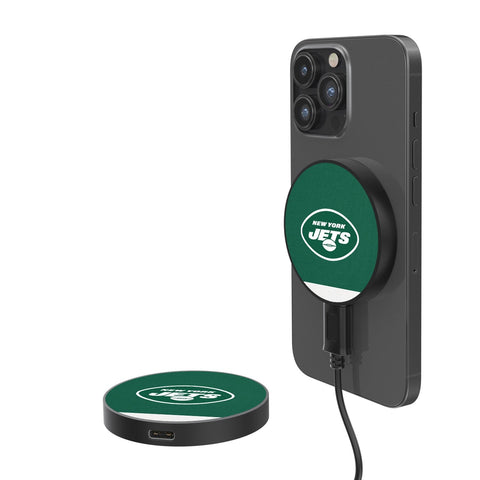 New York Jets Stripe 15-Watt Wireless Magnetic Charger-0