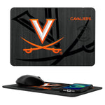 Virginia Cavaliers Monocolor Tilt 15-Watt Wireless Charger and Mouse Pad-0