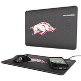 University of Arkansas Fayetteville Razorbacks Linen 15-Watt Wireless Charger and Mouse Pad