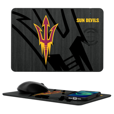 Arizona State University Sun Devils Monocolor Tilt 15-Watt Wireless Charger and Mouse Pad-0