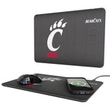 University of Cincinnati Bearcats Linen 15-Watt Wireless Charger and Mouse Pad