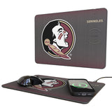 Florida State University Seminoles Linen 15-Watt Wireless Charger and Mouse Pad