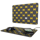 University of Michigan Wolverines Fashion Pattern 15-Watt Wireless Charger and Mouse Pad