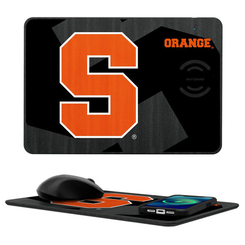 Syracuse Orange Monocolor Tilt 15-Watt Wireless Charger and Mouse Pad-0