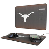 University of Texas Longhorns Linen 15-Watt Wireless Charger and Mouse Pad