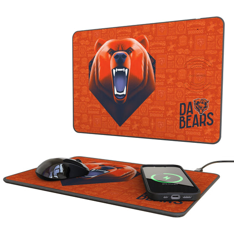 Chicago Bears 2024 Edition 15-Watt Wireless Charger and Mouse Pad