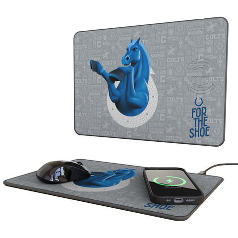 Indianapolis Colts 2024 Edition 15-Watt Wireless Charger and Mouse Pad