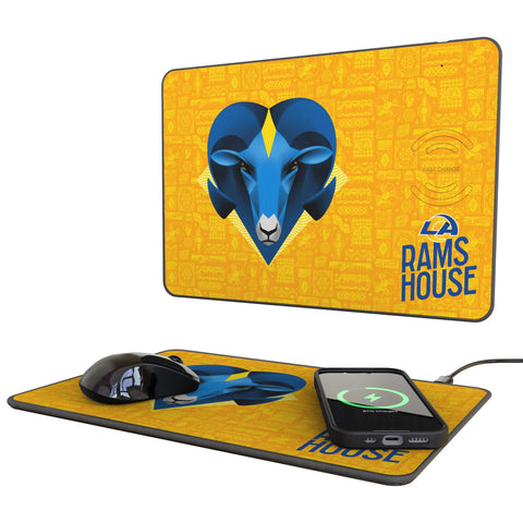 Los Angeles Rams 2024 Edition 15-Watt Wireless Charger and Mouse Pad
