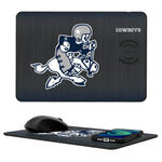 Dallas Cowboys 1966-1969 Historic Collection Linen 15-Watt Wireless Charger and Mouse Pad