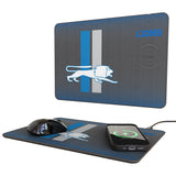 Detroit Lions Retro Linen 15-Watt Wireless Charger and Mouse Pad