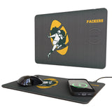 Green Bay Packers Historic Collection Linen 15-Watt Wireless Charger and Mouse Pad