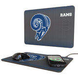 Los Angeles Rams Historic Collection Linen 15-Watt Wireless Charger and Mouse Pad